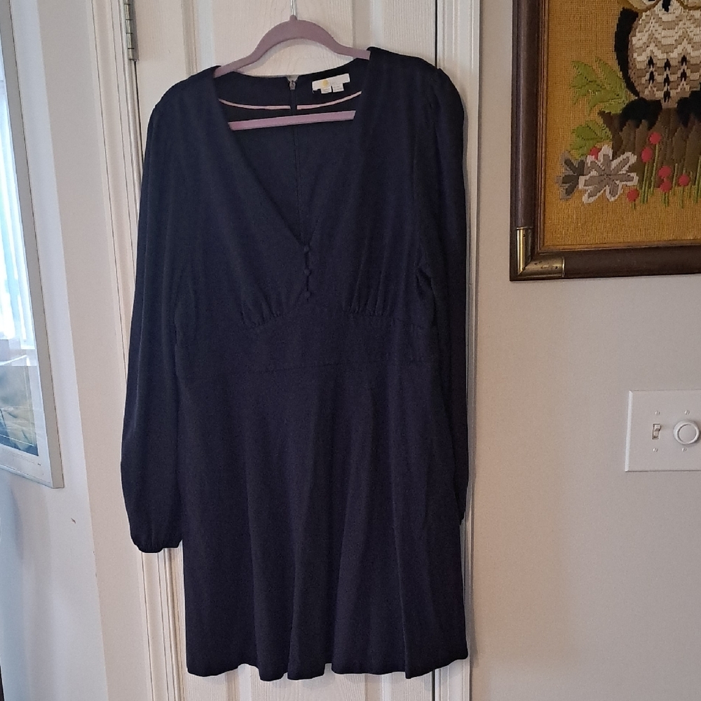 Boden Deep Blue V-Neck Dress